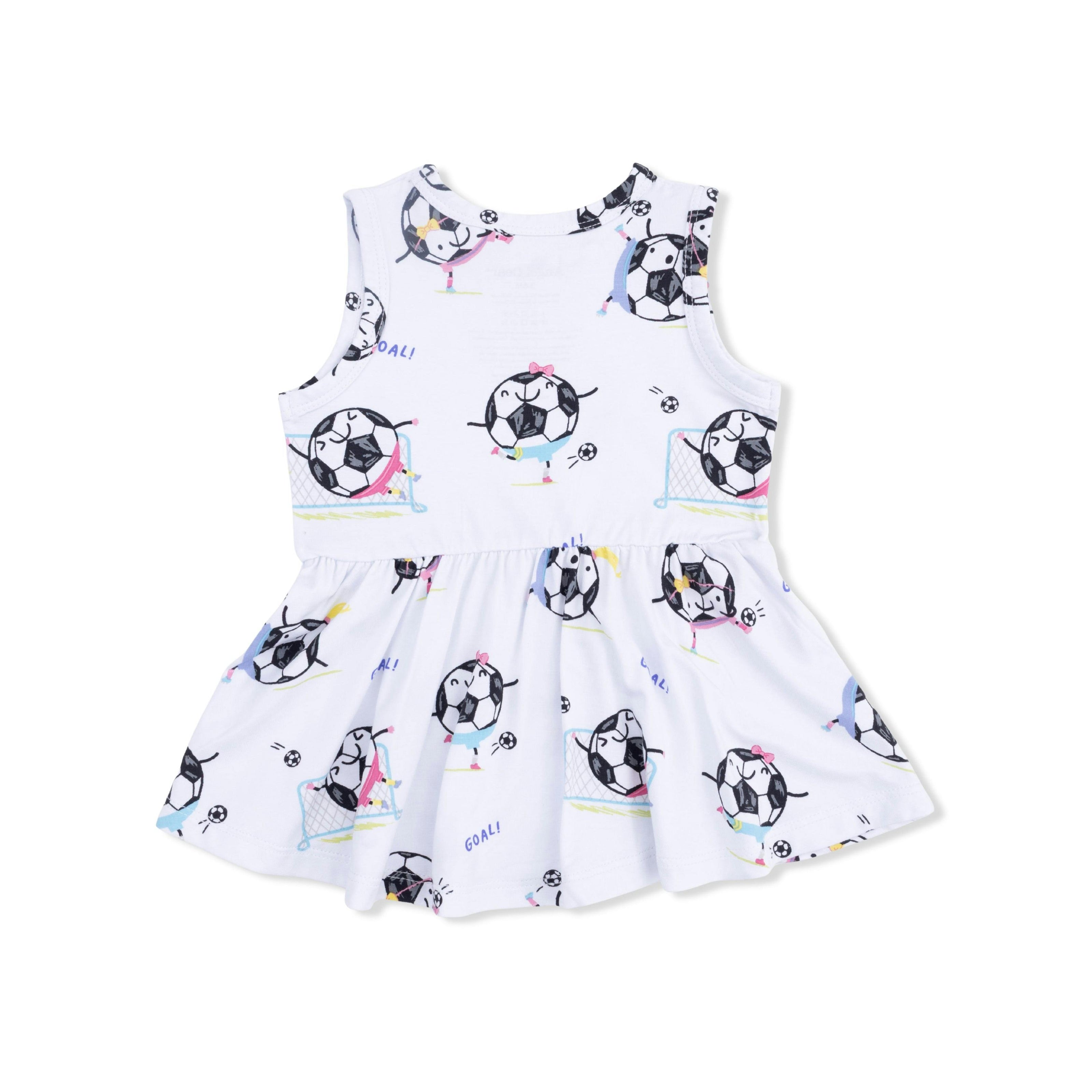 Soccer Balls Playing Soccer Pink - Peplum Tank Top and Bike Short