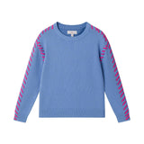 Tween (7-18) Girls Sweater | Pink Blanket Stitch