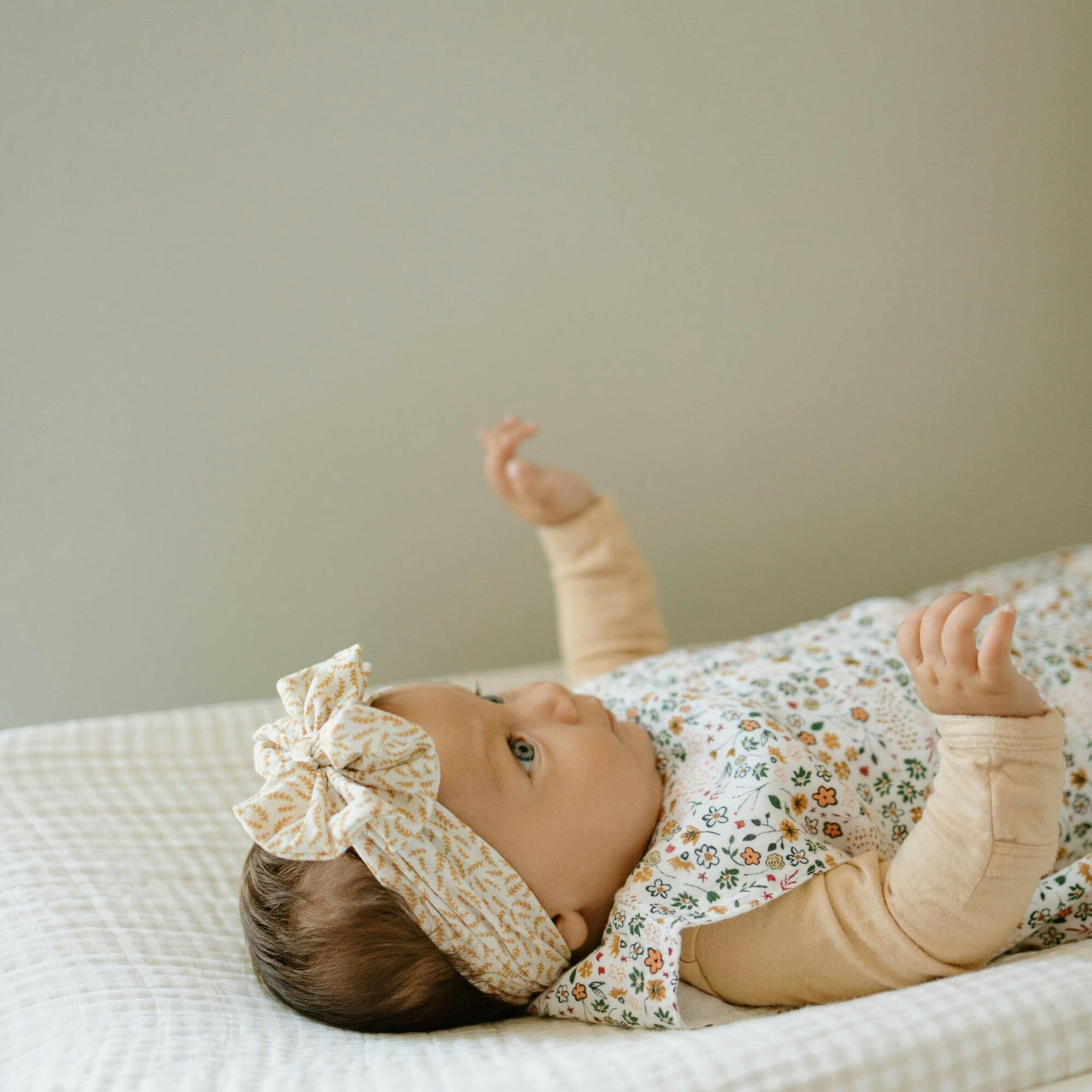 Cotton Muslin Changing Pad Cover - Tan Gingham