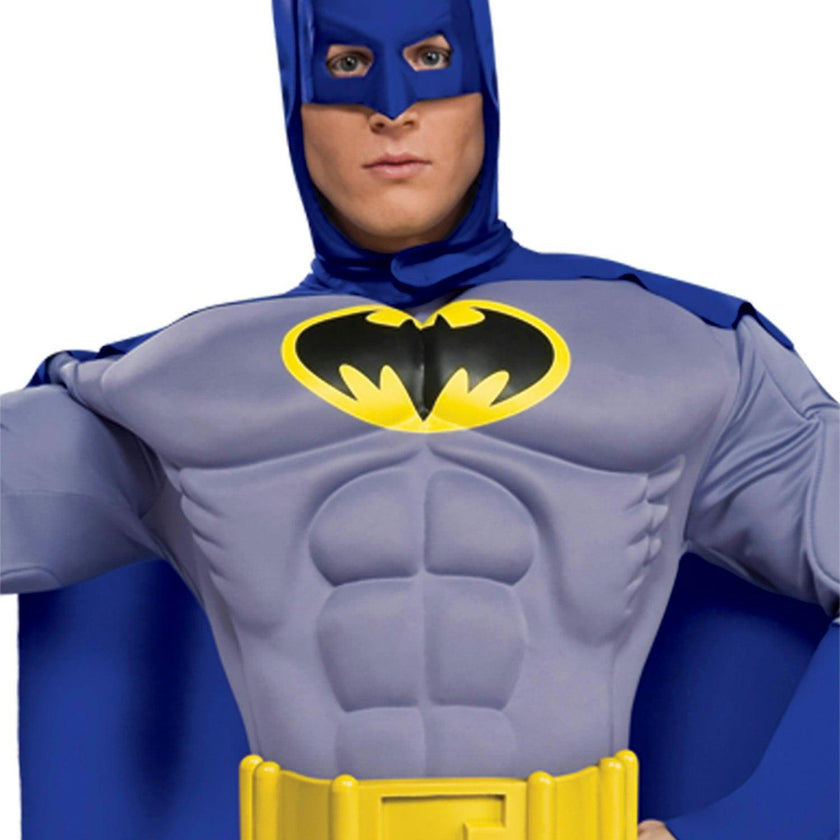 Mens Deluxe Muscle Chest Batman Costume