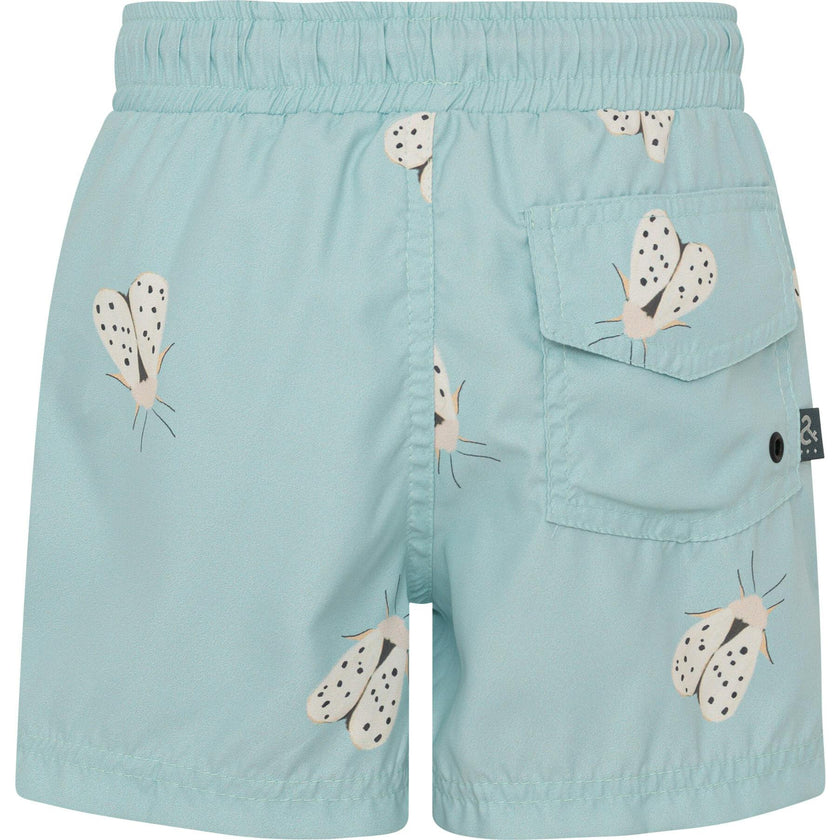 POLILLA BLANCA VERDE MENTA - SWIMSHORTS