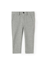 Herringbone Stretch Adjustable Waist Zip Front Pants