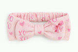 Plush Bow Print Spa Headband with Bow