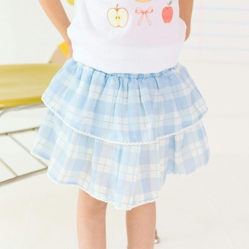 Blue Plaid Skort