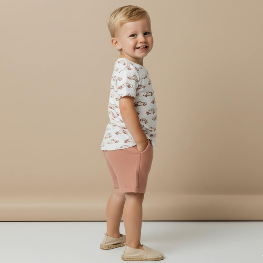 Organic Tee & Shorts Set - Cars