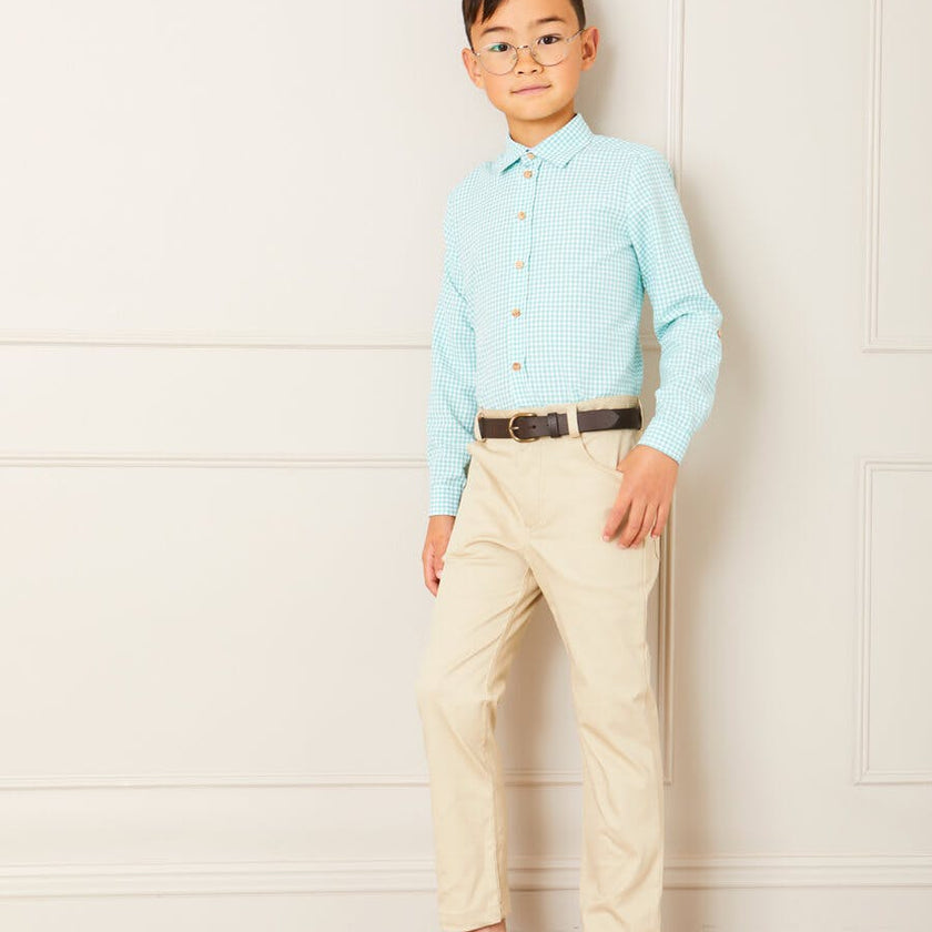 Plain Five Pocket Chino Trousers in Camel (4-10yrs)