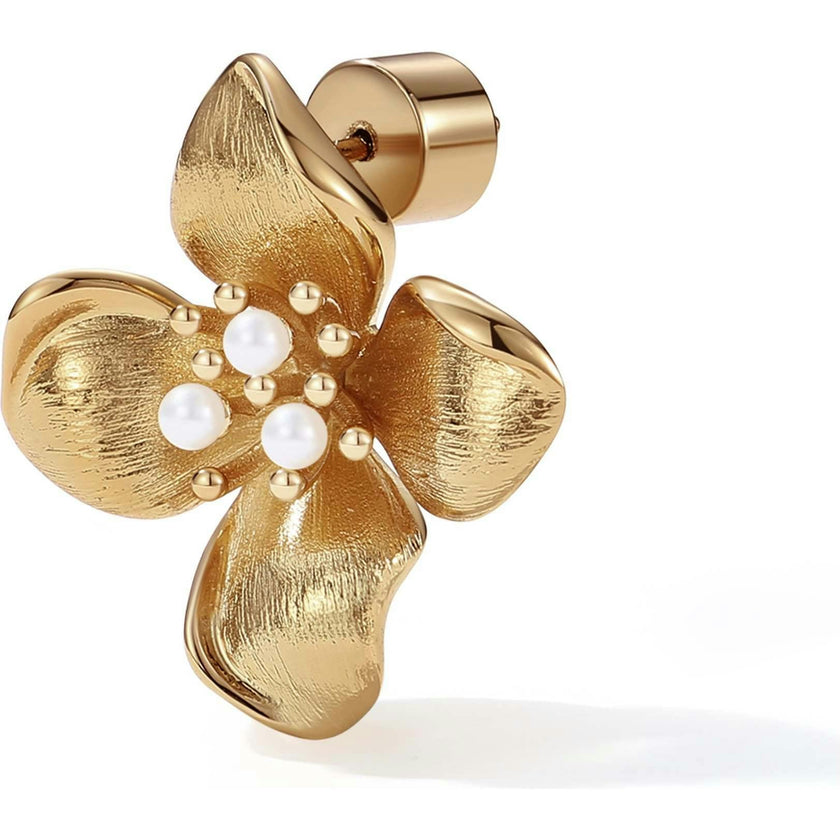 Large Iris Blossom Stud Earrings