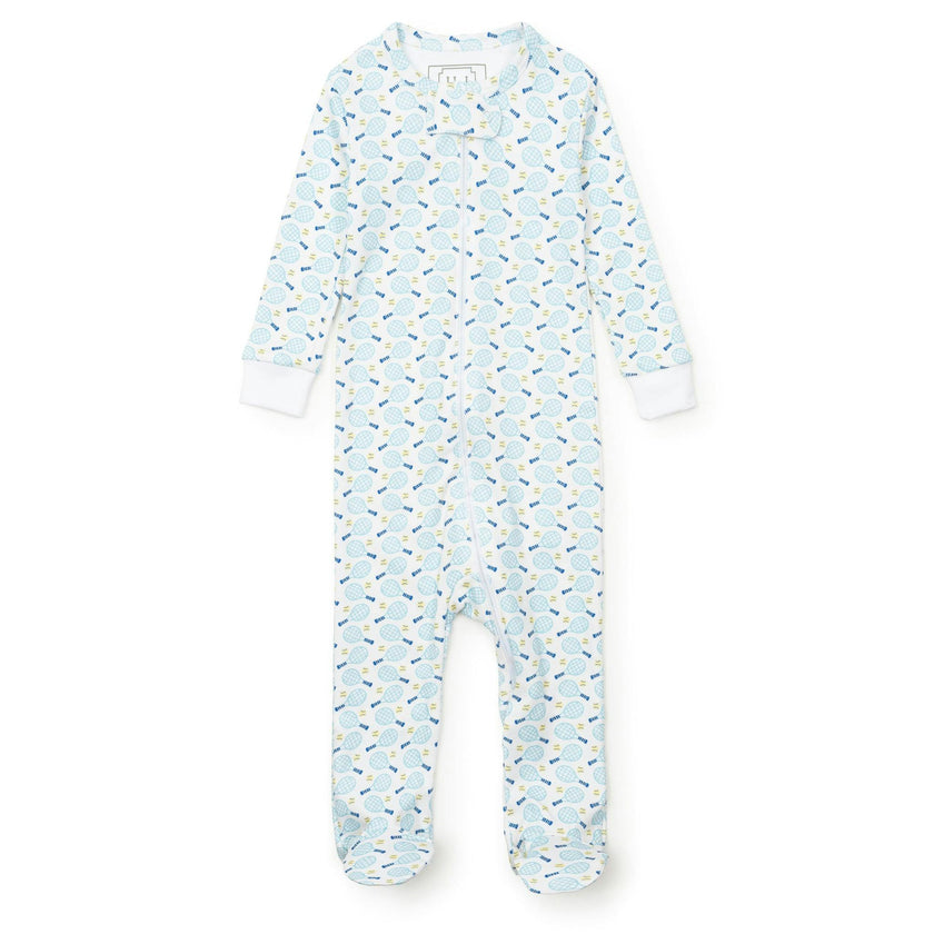 Parker Boys' Zipper Pajama - Tennis Match Blue