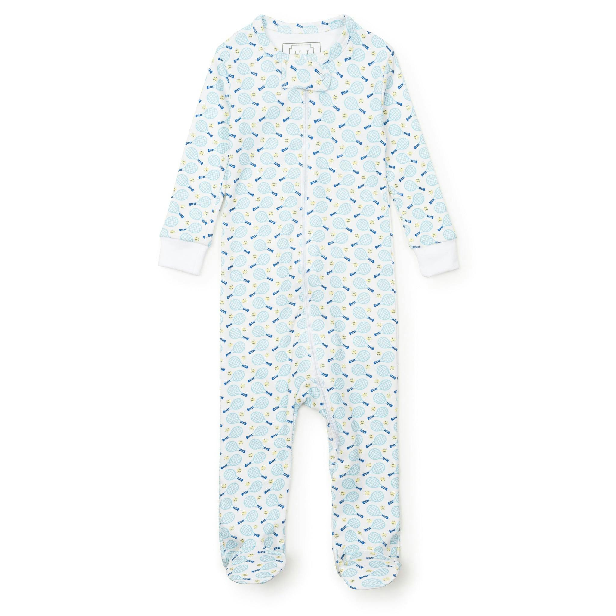 Parker Boys' Zipper Pajama - Tennis Match Blue