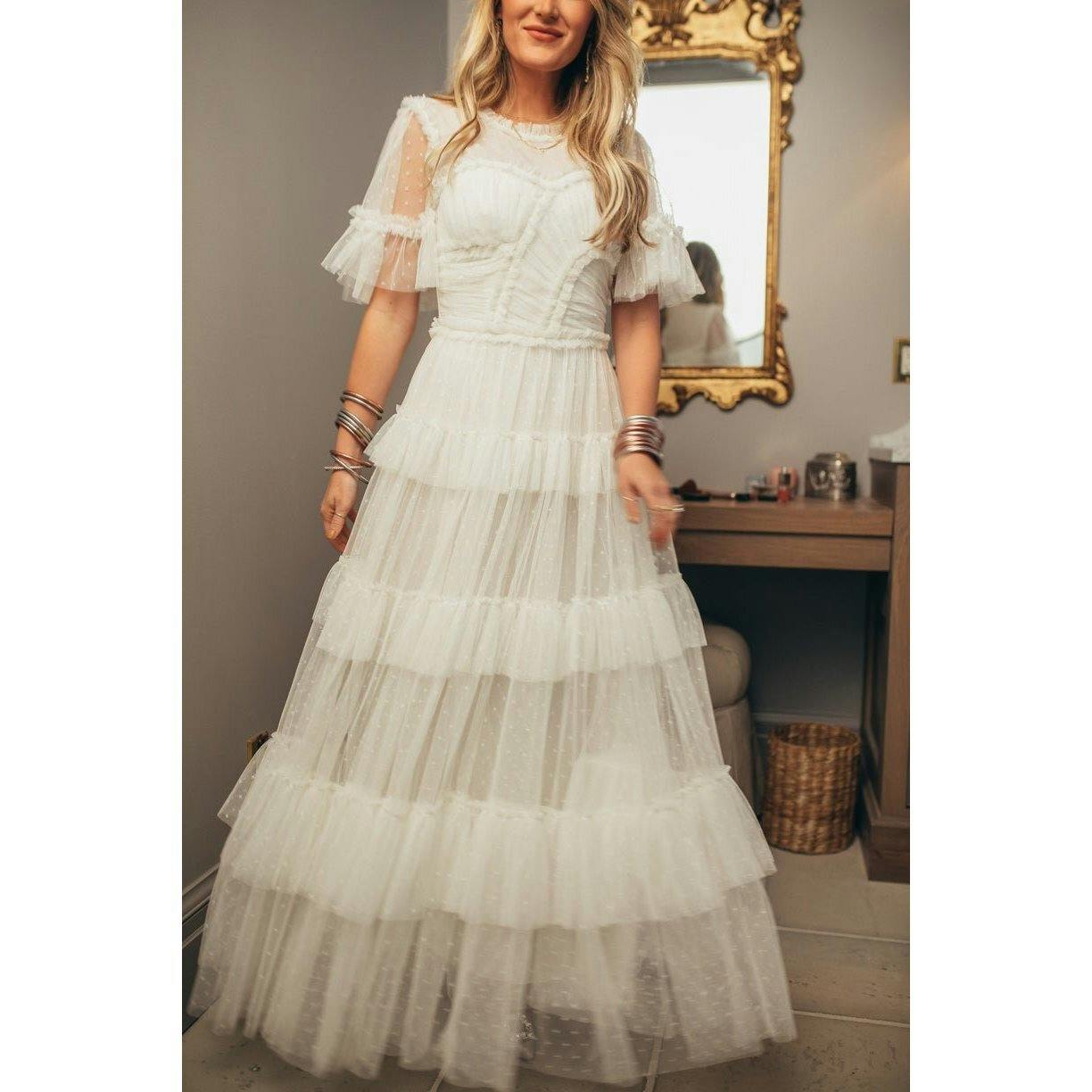 Whimsical Dress in White