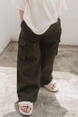 Organic Cotton Wide Leg Cargo Pant