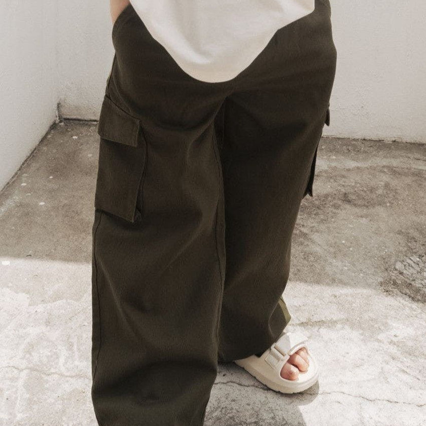Organic Cotton Wide Leg Cargo Pant