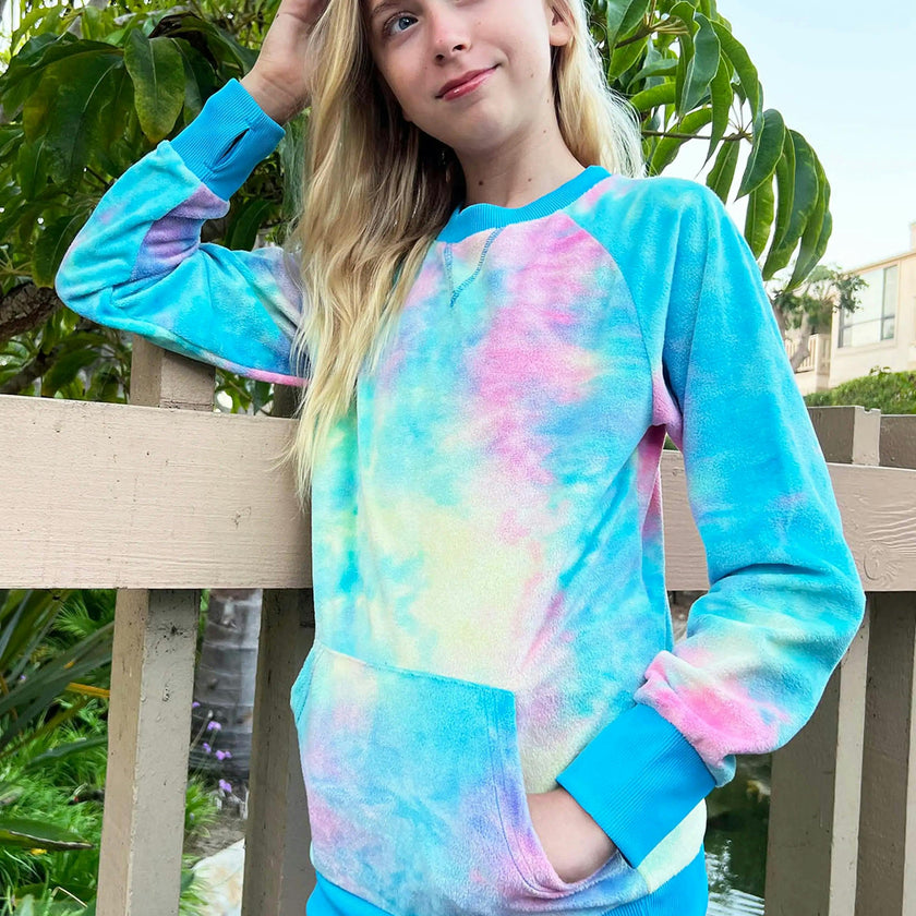 Minky Crewneck Sweatshirt - Tie Dye