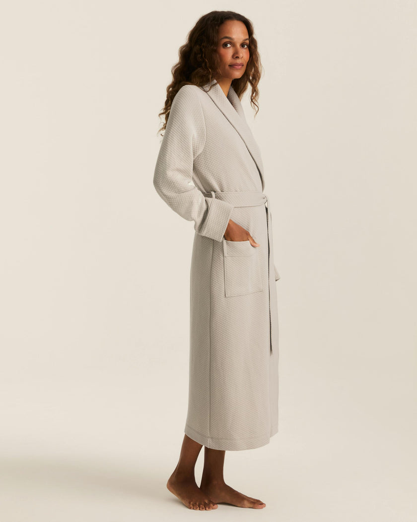 Women's Pima Jacquard Ophelia Robe in Taupe