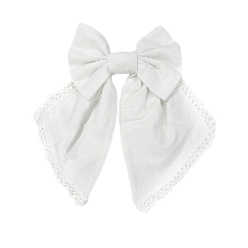 White Jaylin Hair Bow