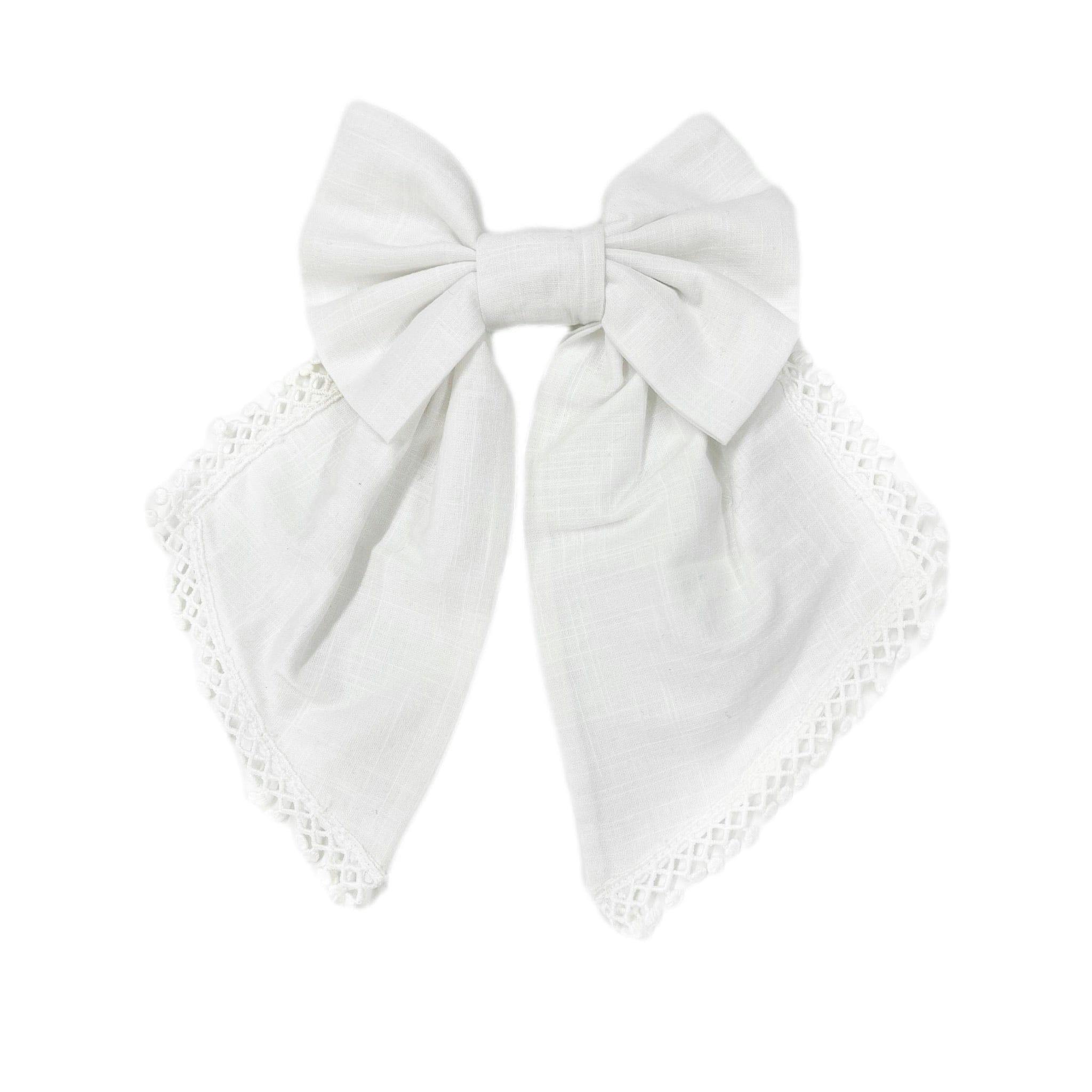 White Jaylin Hair Bow