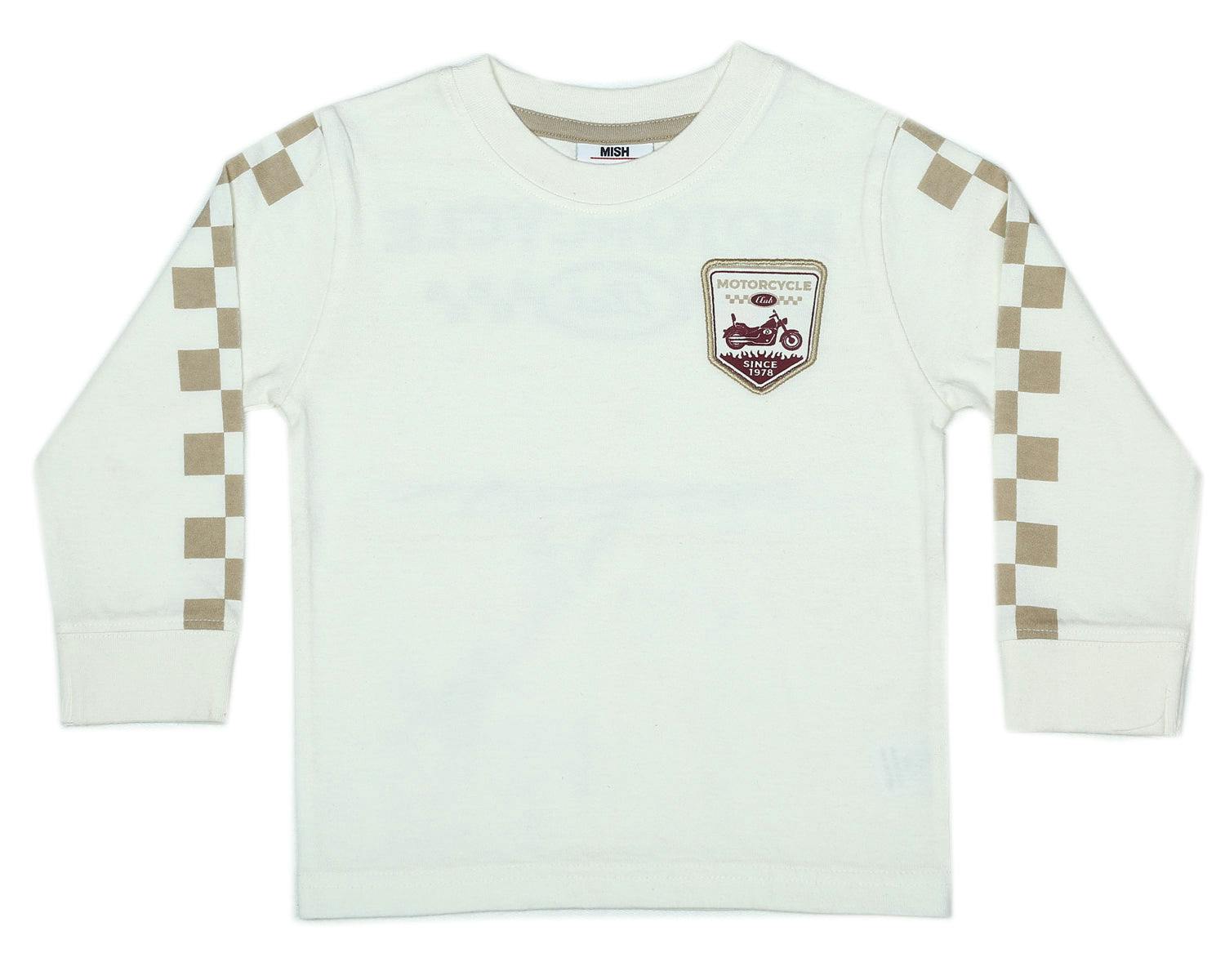 Kids Two-Sided Check Shirt - Motorcycle Club Patch