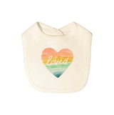 graphic bib | loved rainbow heart