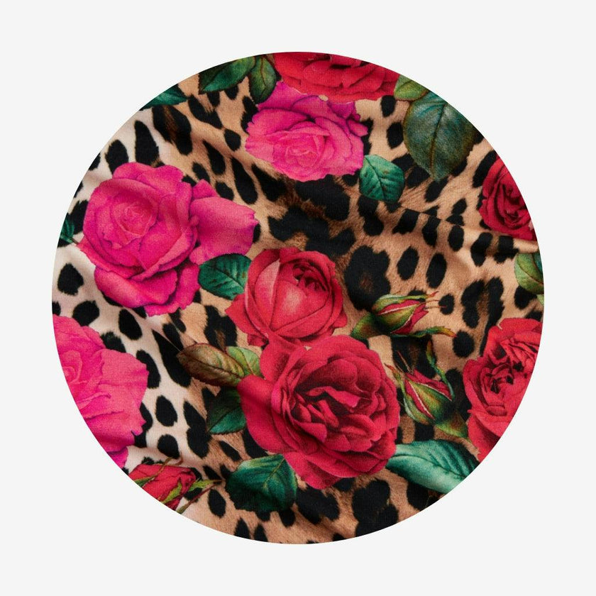 Wild Roses Footie Ruffled Zippered One Piece