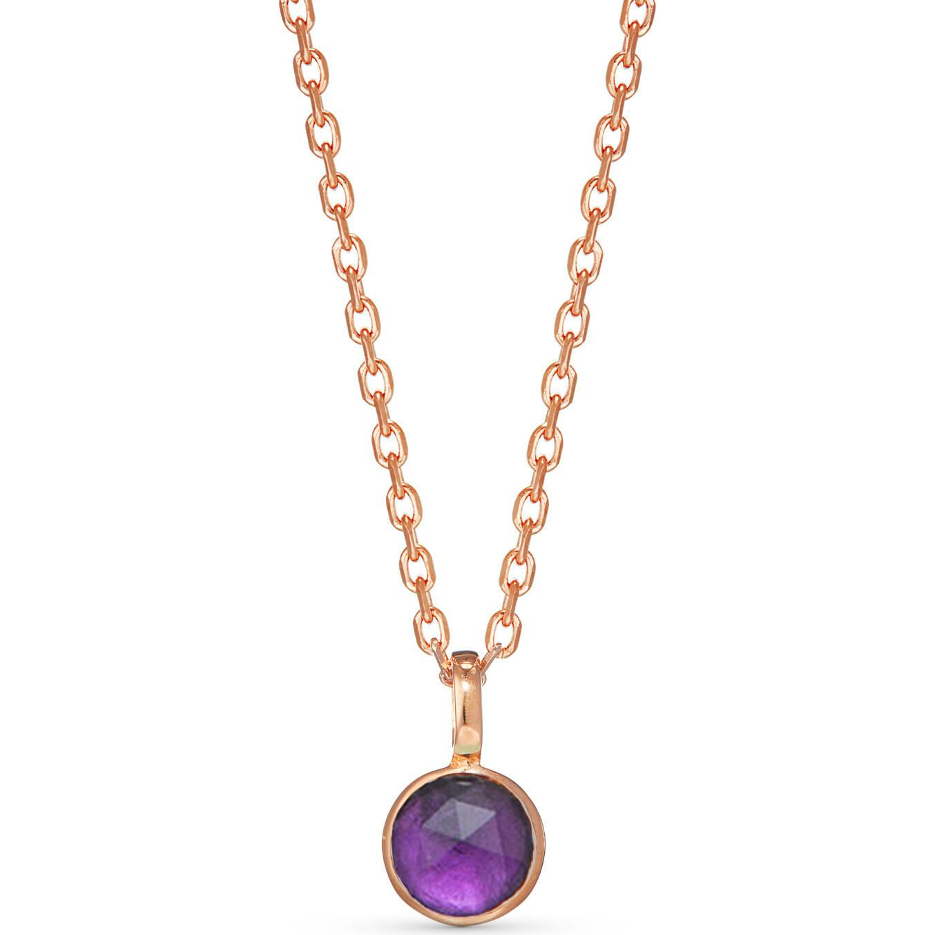 Personalized Birthstone Necklace, 18k Rose Gold Plated