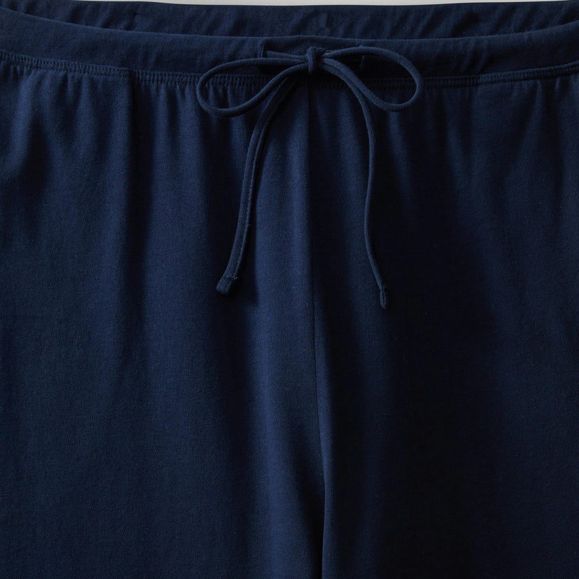 Women's Pima Wide-Leg Lounge Pant in Navy