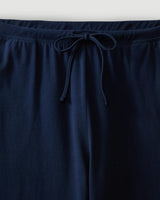 Women's Pima Wide-Leg Lounge Pant in Navy