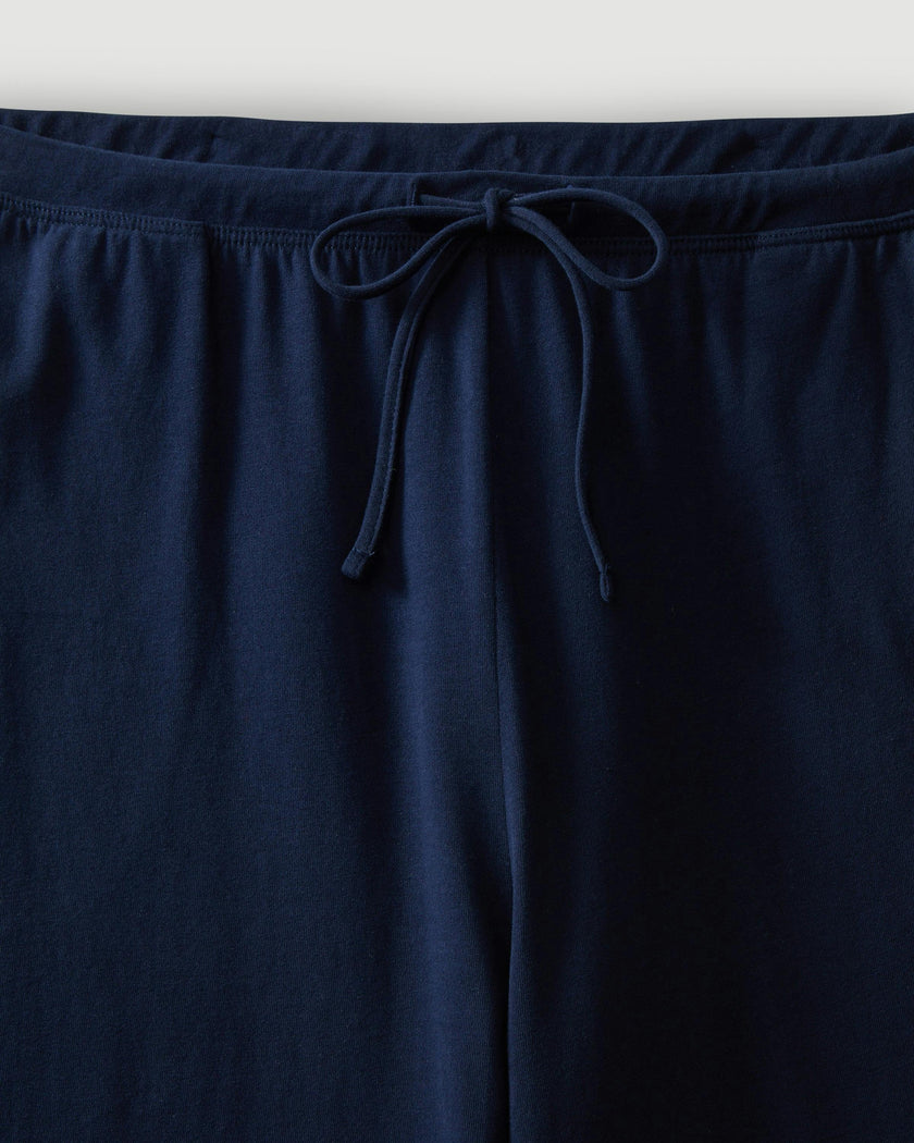 Women's Pima Wide-Leg Lounge Pant in Navy