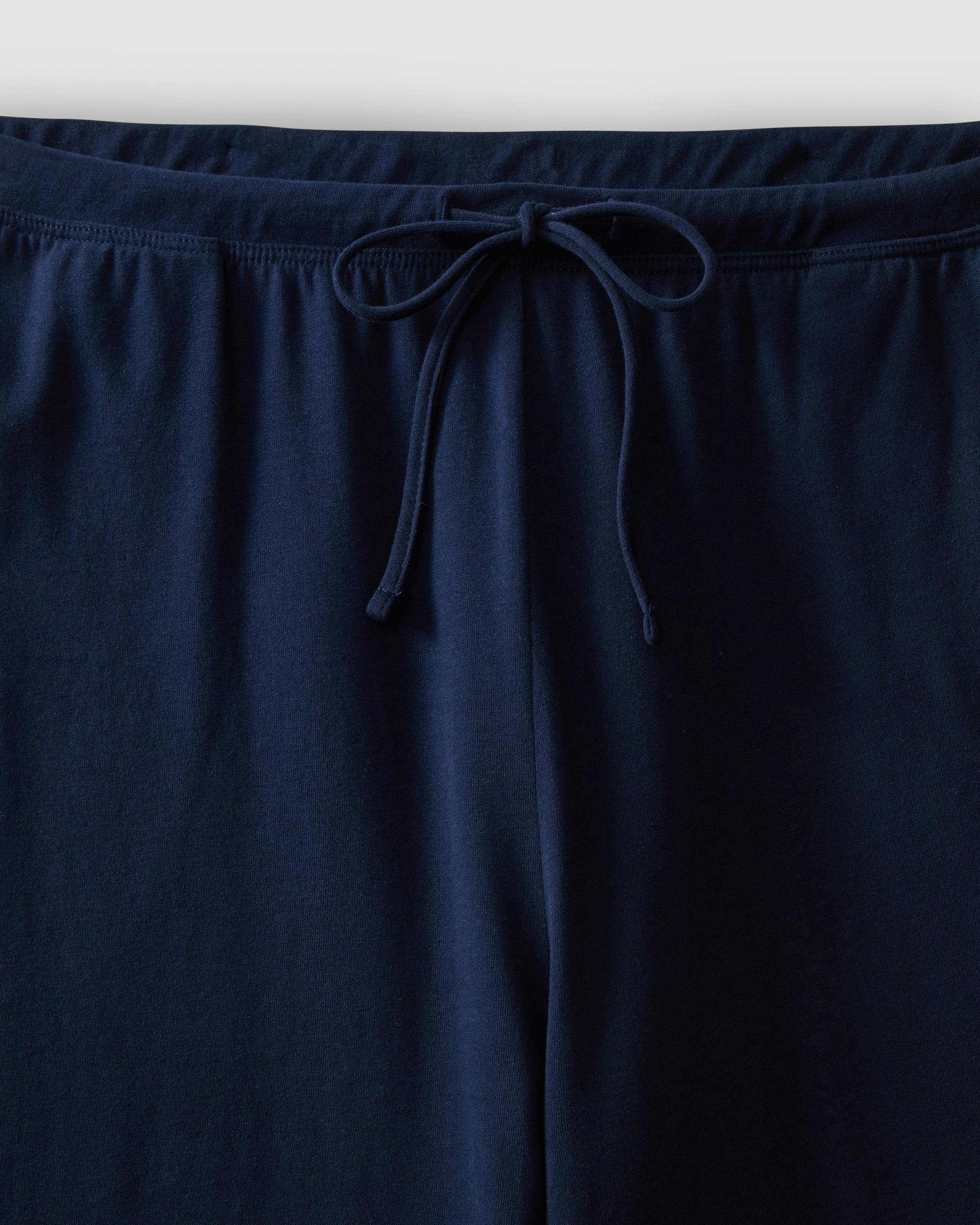 Women's Pima Wide-Leg Lounge Pant in Navy