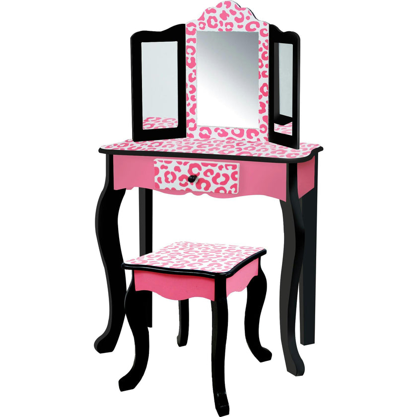 Teamson Kids Wooden Leopard 2-pc. Vanity Set