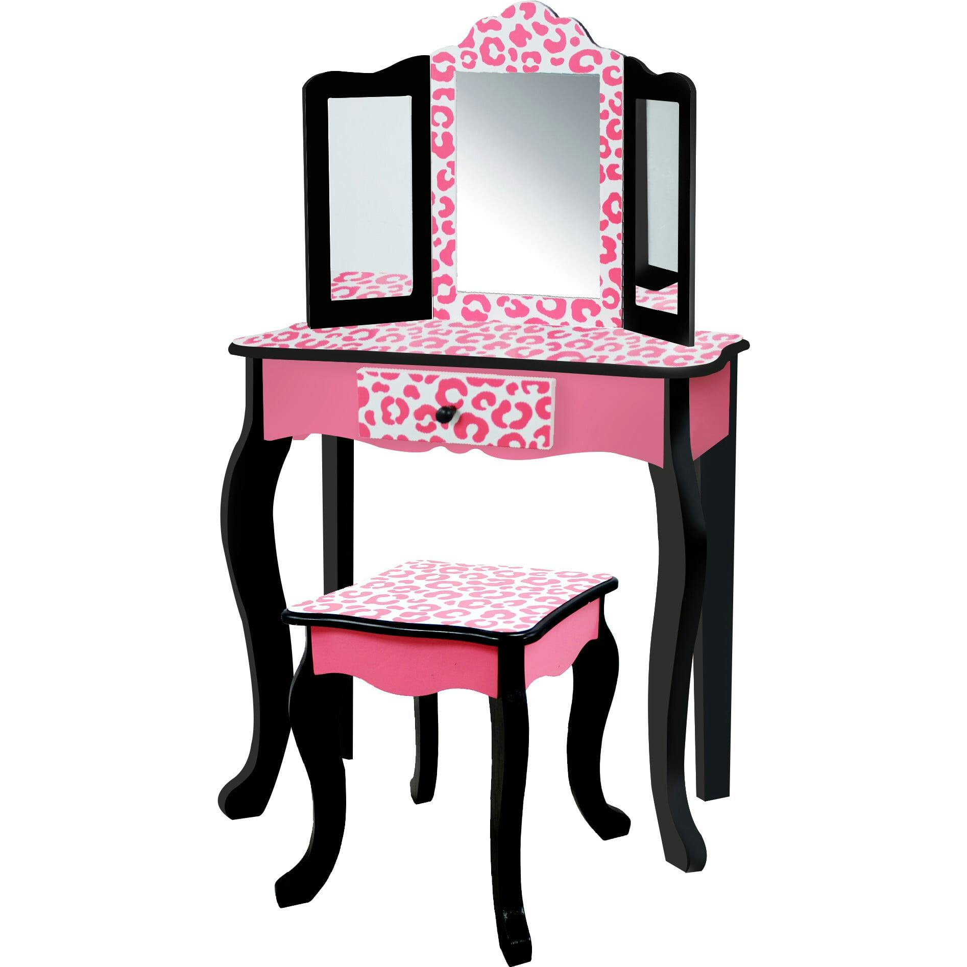 Teamson Kids Wooden Leopard 2-pc. Vanity Set