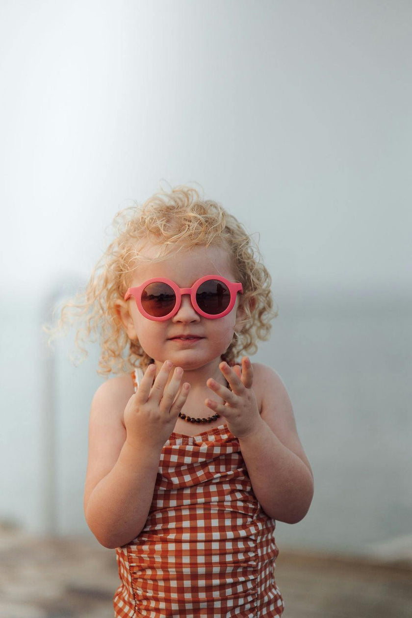 Original Round Sustainable Sunglasses | Bio-Based  Bendable Polarized | Bubble Gum