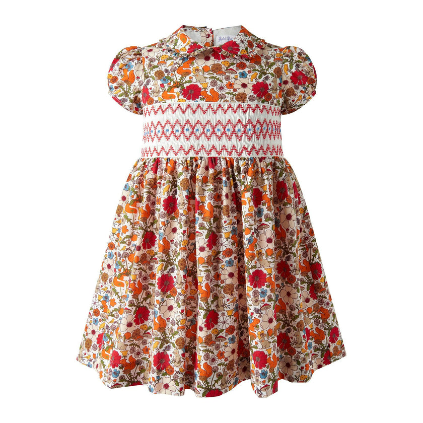 Woodland Floral Smocked Dress