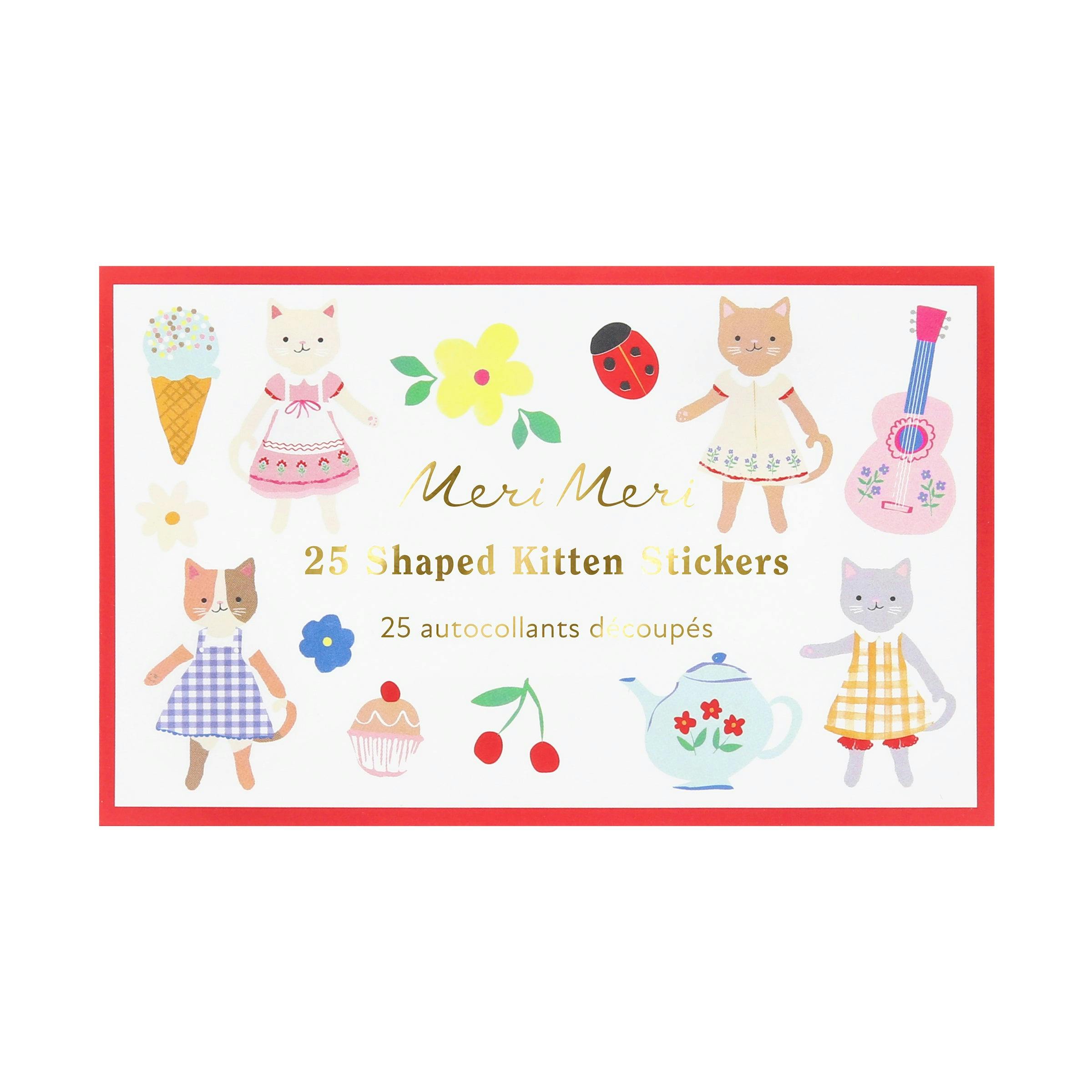 Kitten Club Shaped Stickers