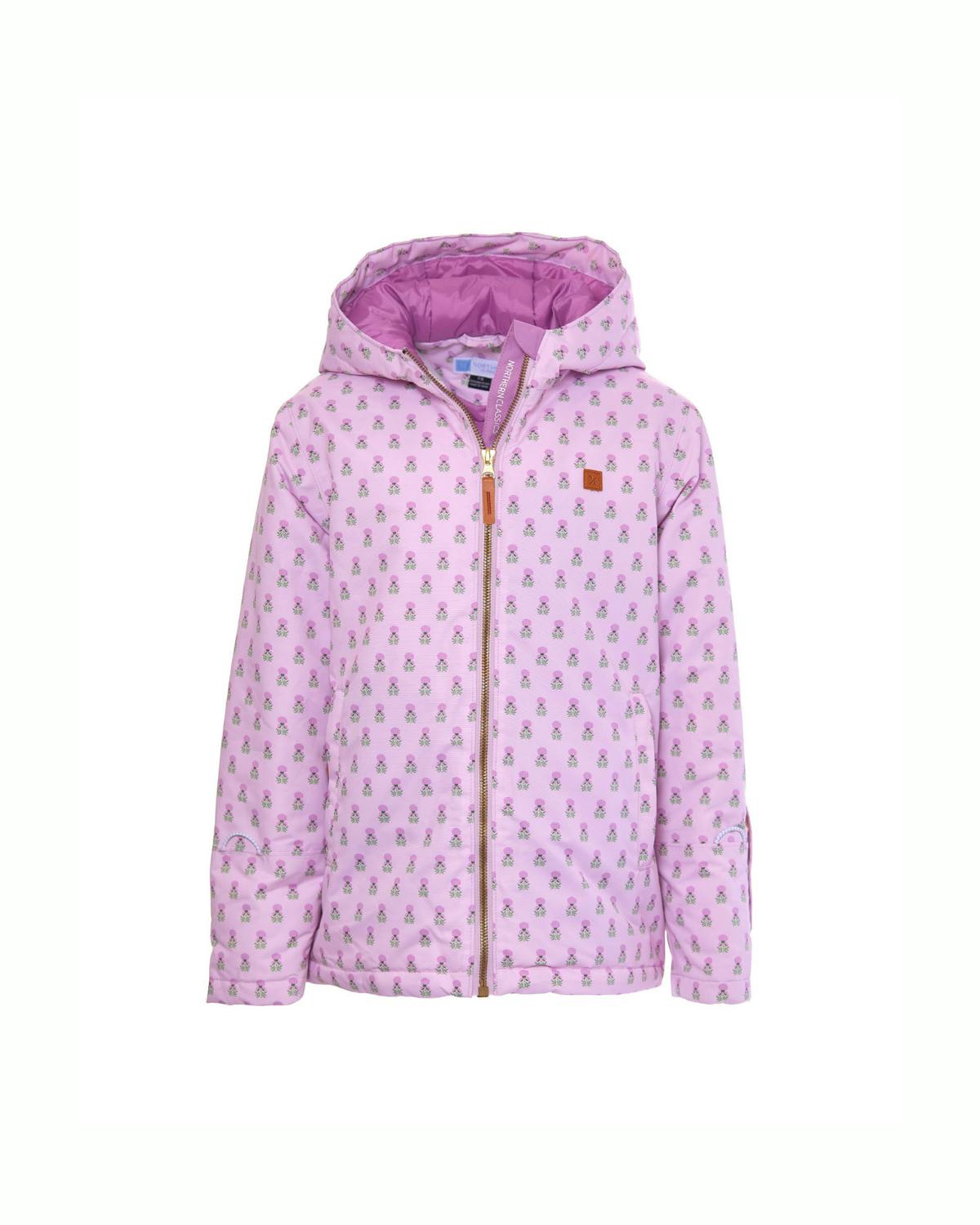 Kids Winter Coat in Pink Marigold
