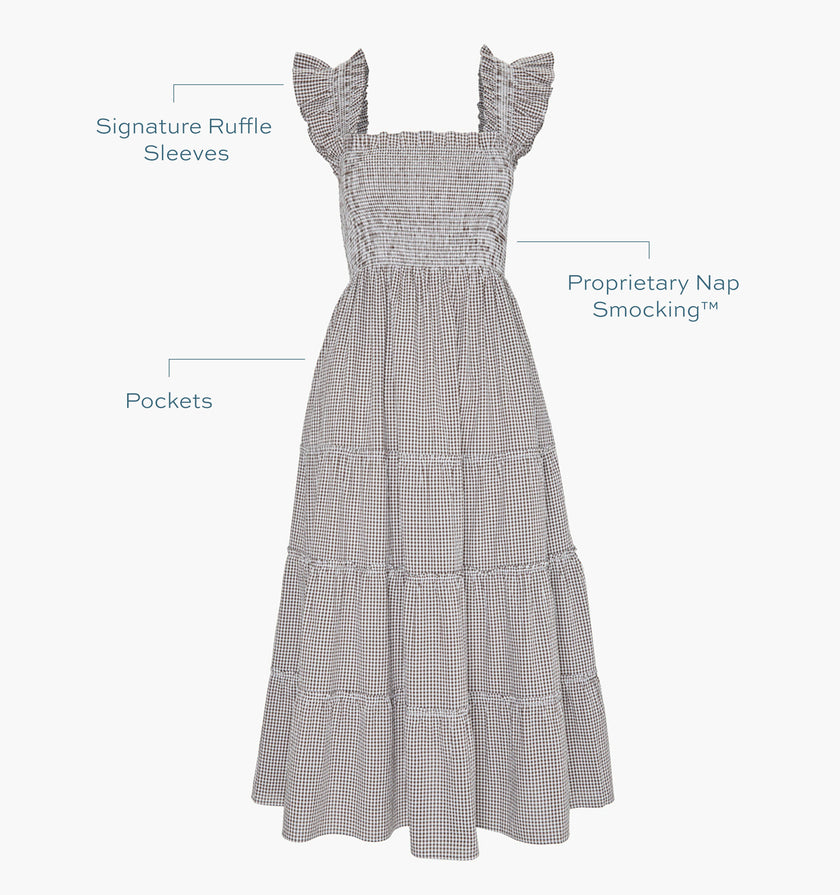 The Ellie Nap Dress - Chocolate Gingham
