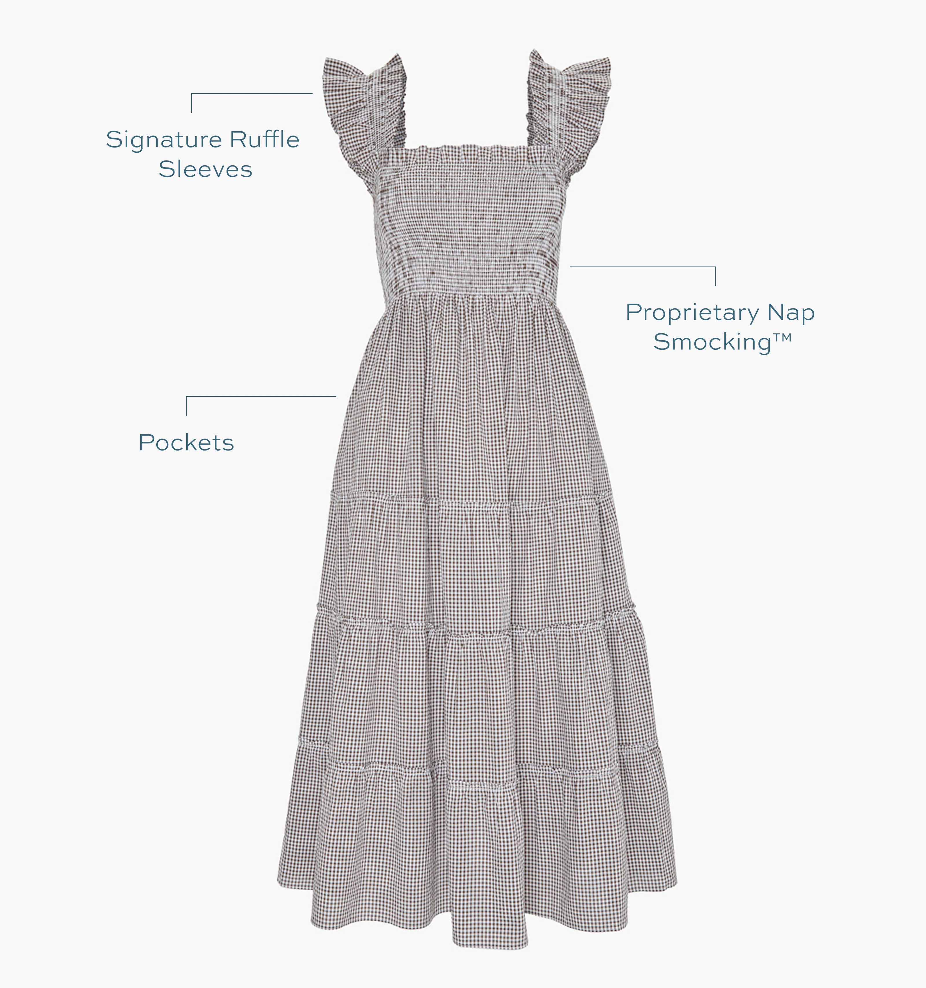 The Ellie Nap Dress - Chocolate Gingham