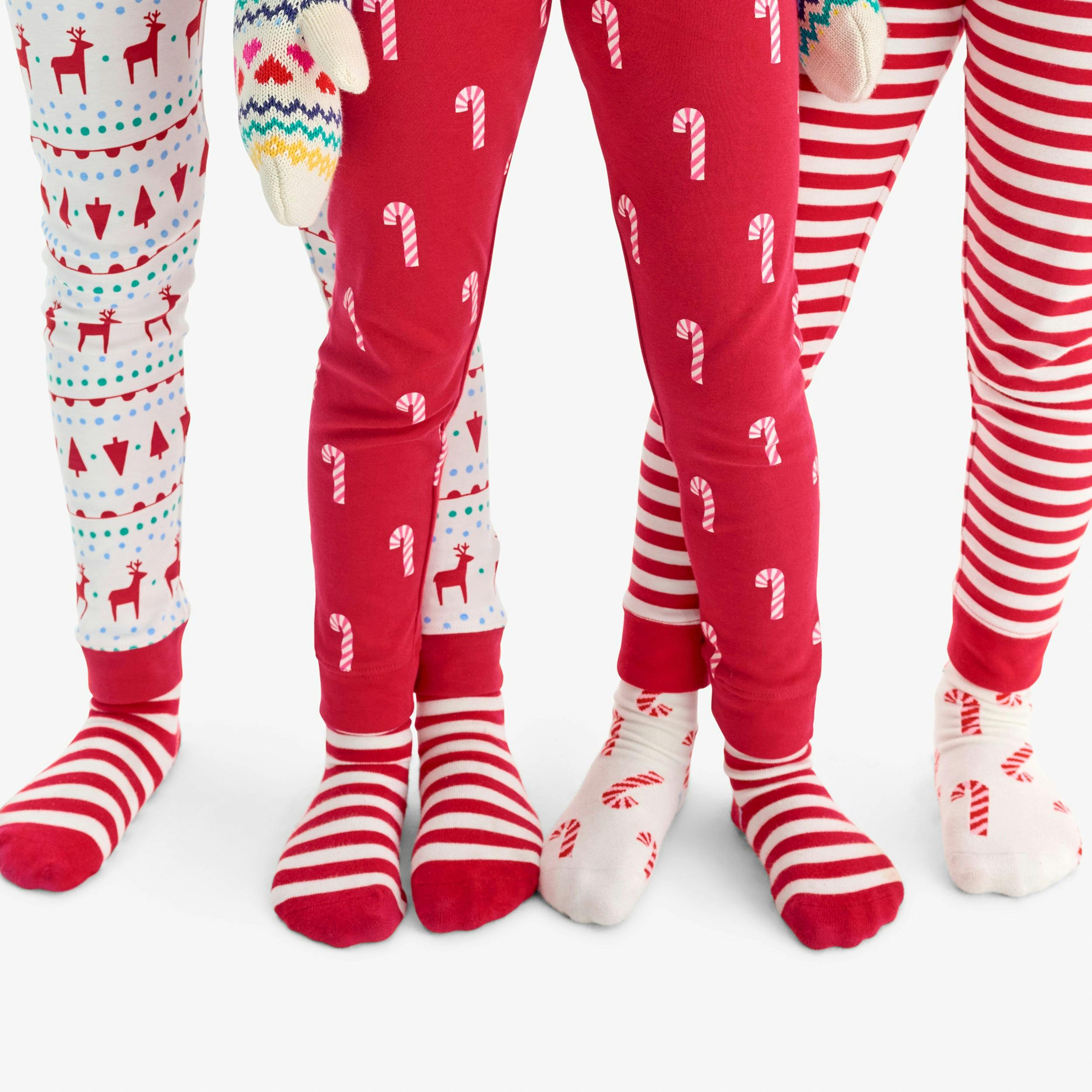 Kids organic PJ pant in candy canes
