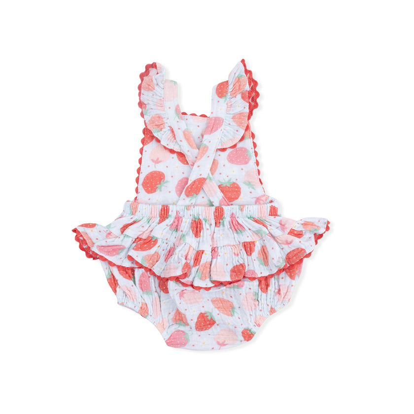 Strawberry Bliss - Ric Rac Ruffle Sunsuit