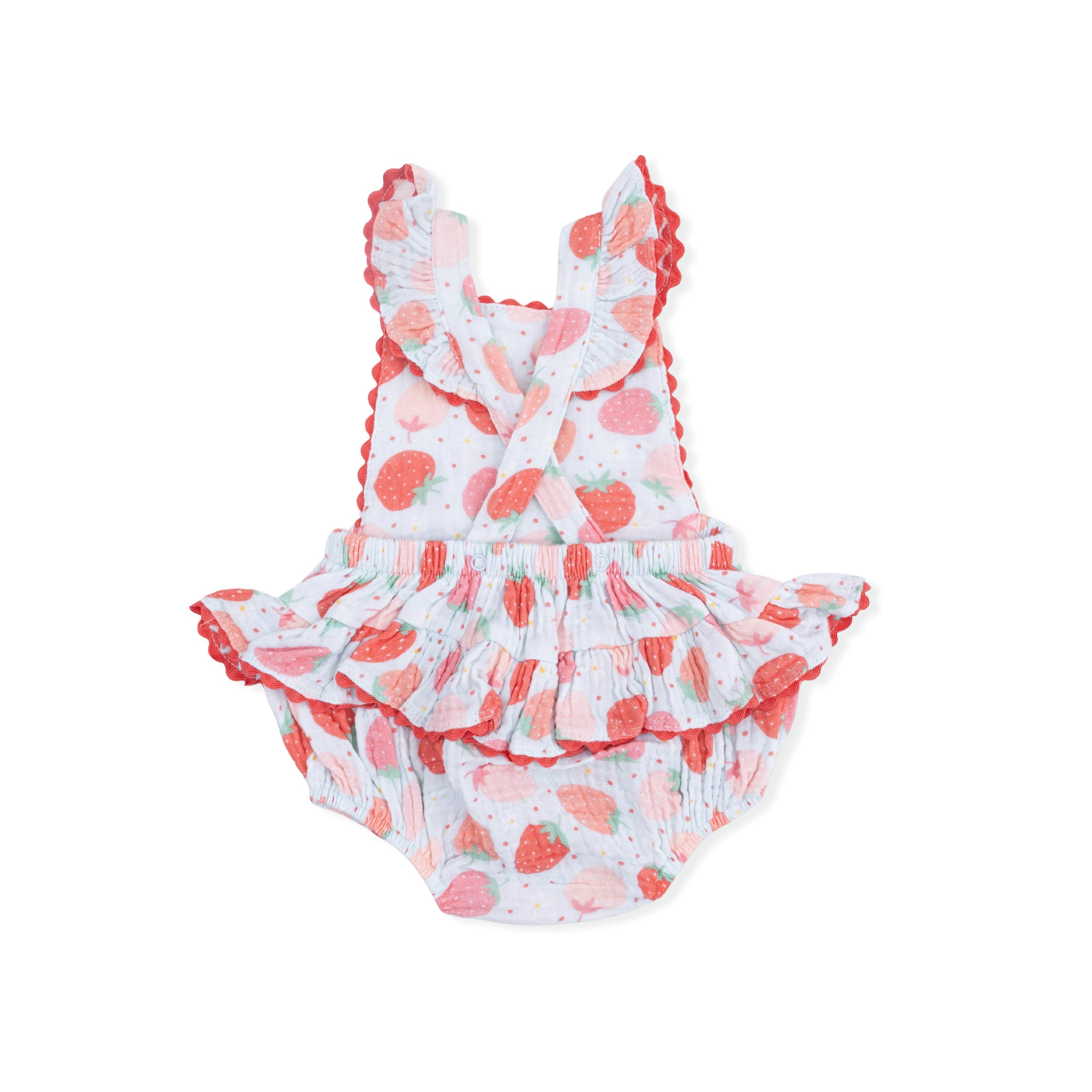 Strawberry Bliss - Ric Rac Ruffle Sunsuit