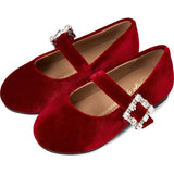 Amanda Velvet Wide Strap Square Buckle Mary Jane Shoes