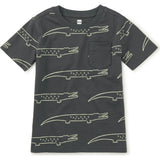 Printed Pocket Tee, Grey