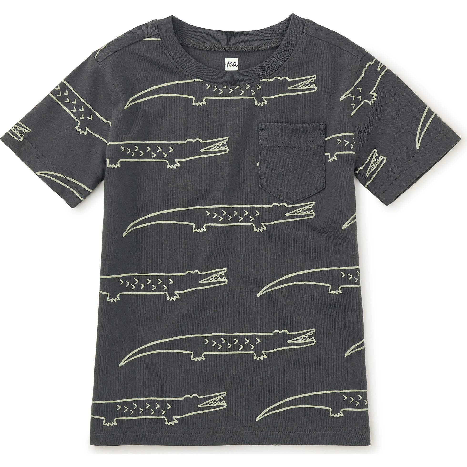 Printed Pocket Tee, Grey
