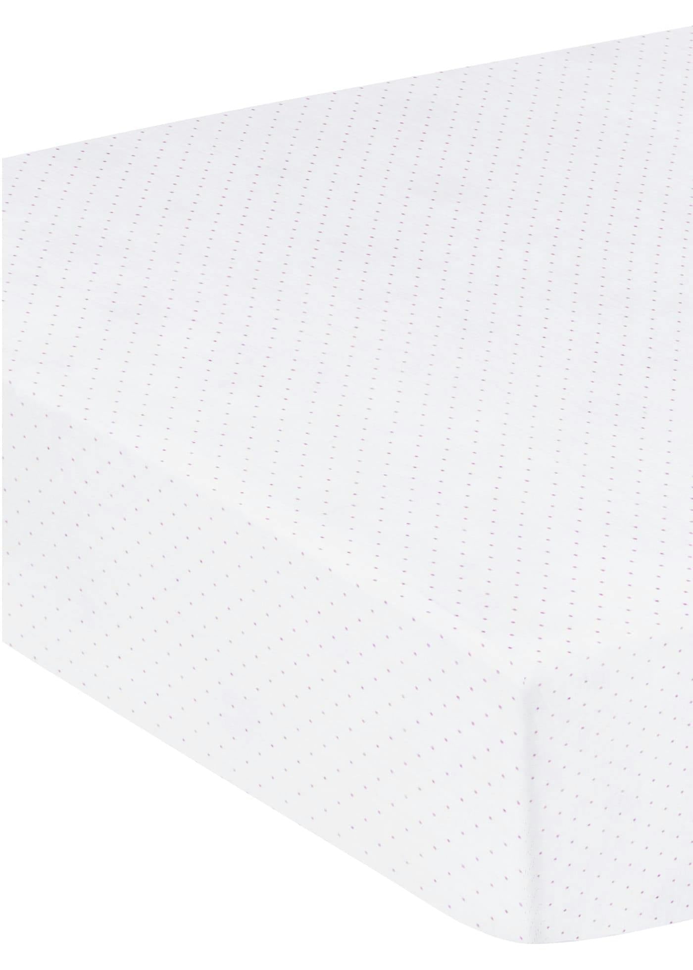 Pima Crib Sheet - Pink Micro Dot