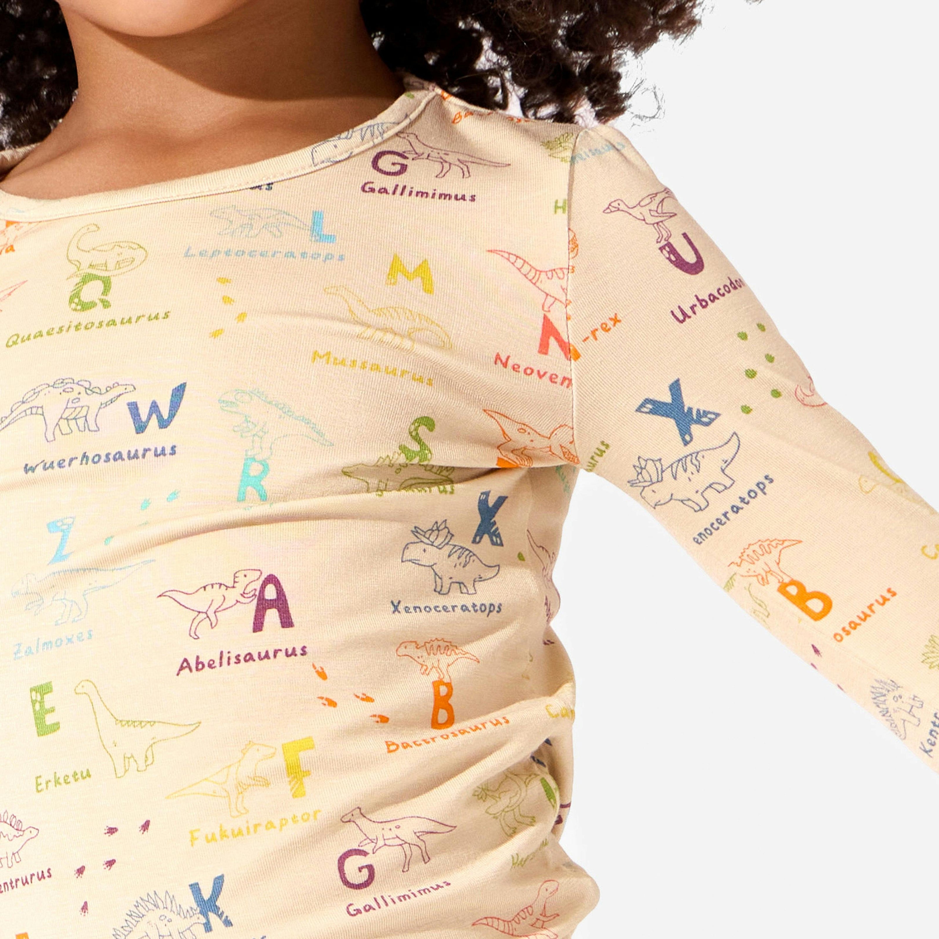 Dino ABC Bamboo Kids Pajamas