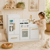 Little Chef Charlotte Modern Play Kitchen, White/Gold