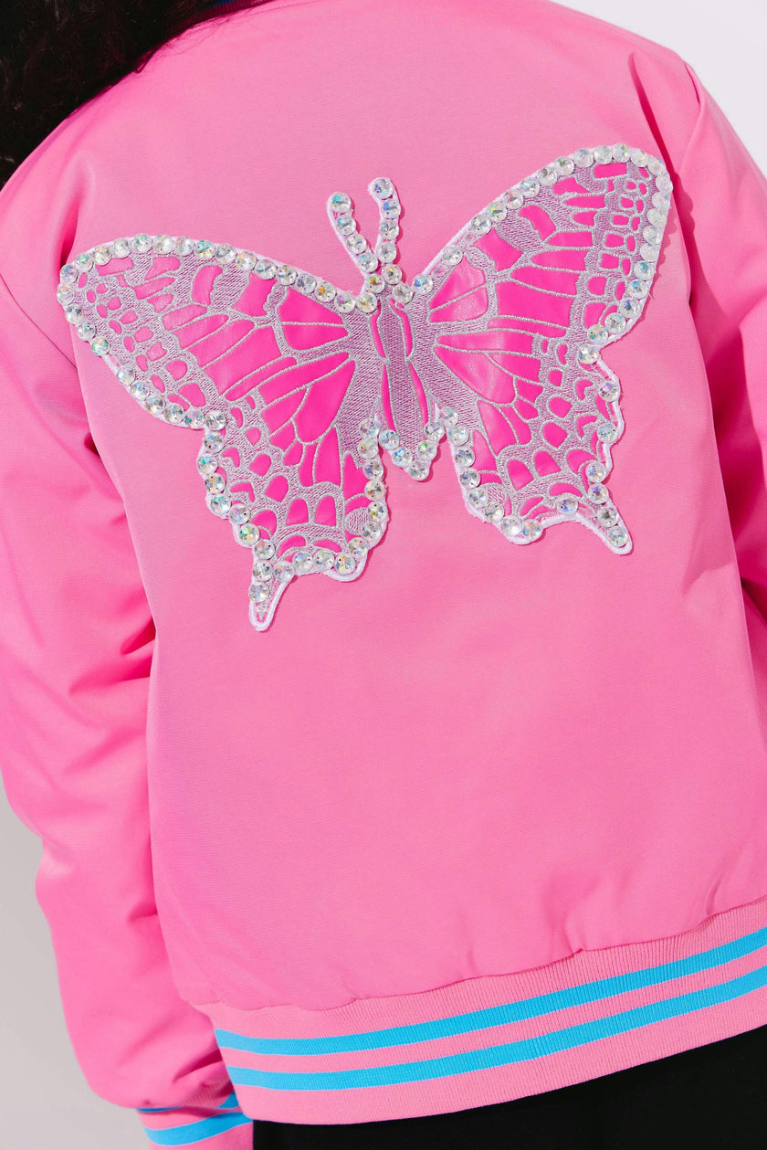 Crystal Butterfly Patch Jacket