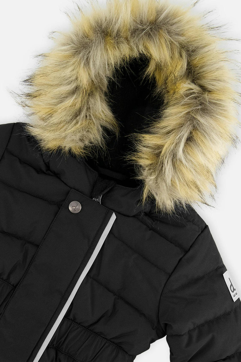 Baby Original One Piece Puffy Snowsuit With Removable Mittens And Boots Black