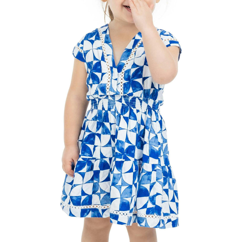 The Greece - Girls Smocked Waist Sun Dress
