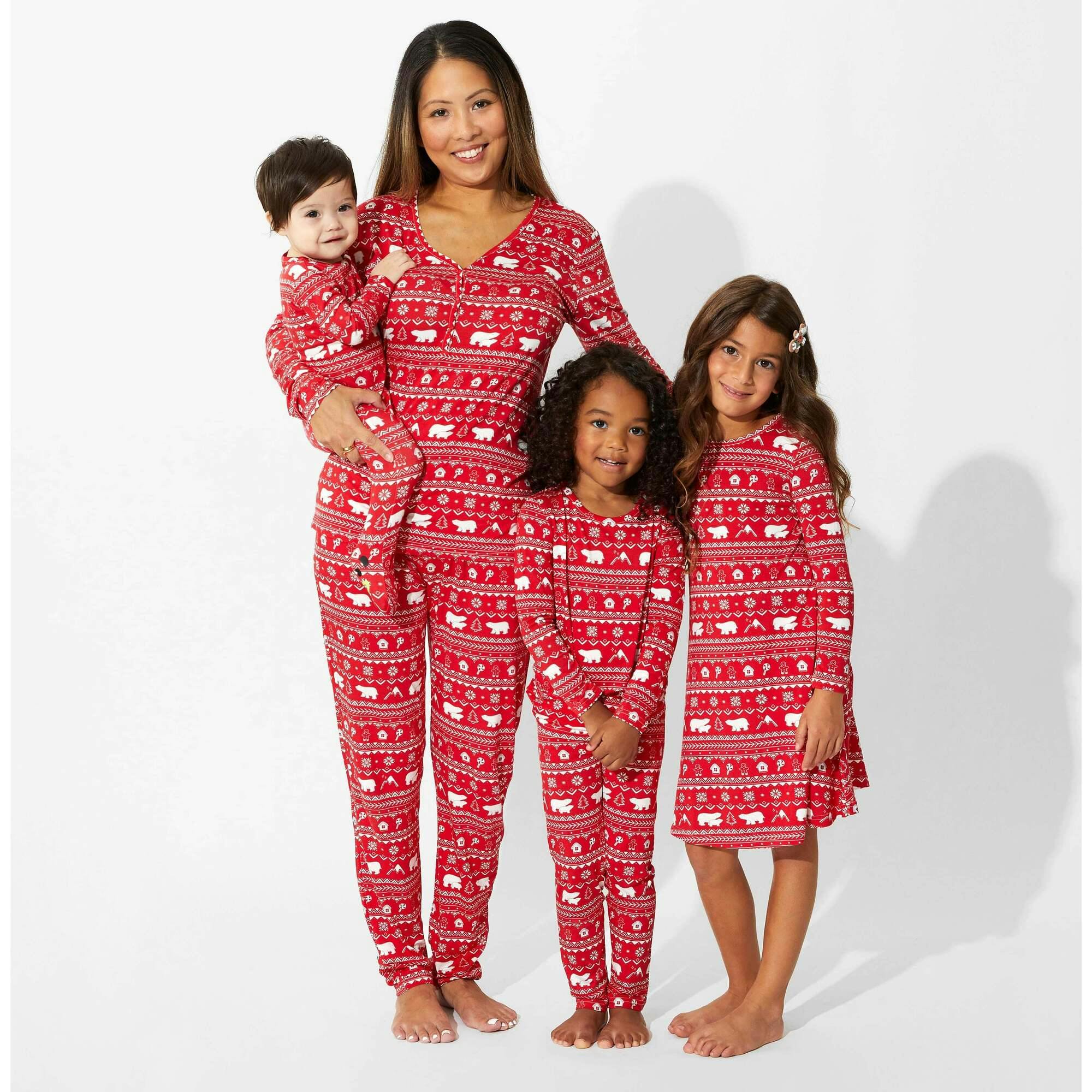 Polar Isle Red Bamboo Women's Pajama Set