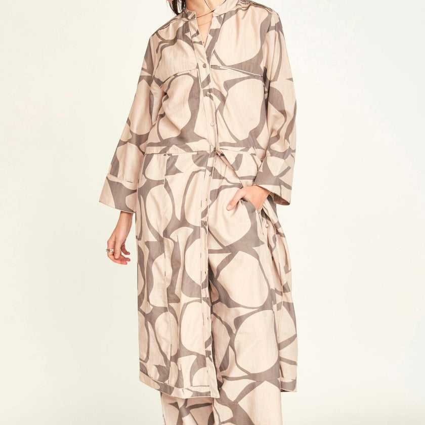 Malmo Dress in Putty Jurassic